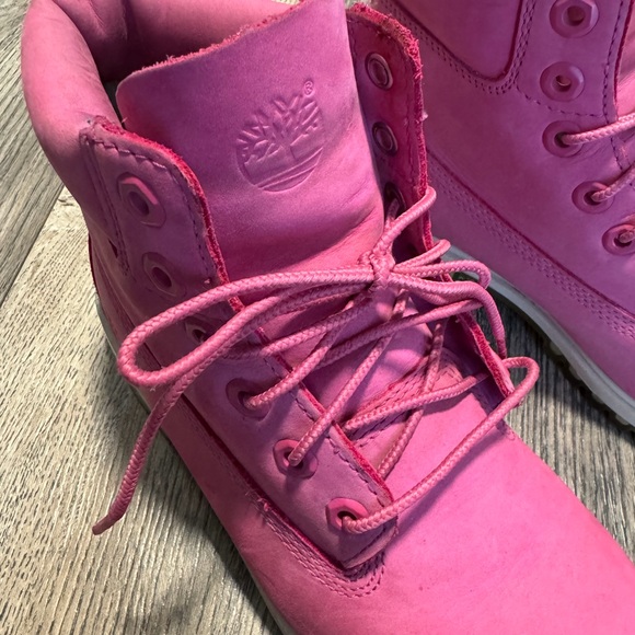 Timberland Women's Vibrant Pink Combat Boots - Picture 2 of 6